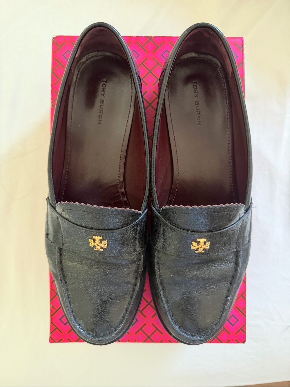 Tory Burch Black Classic Leather Loafers